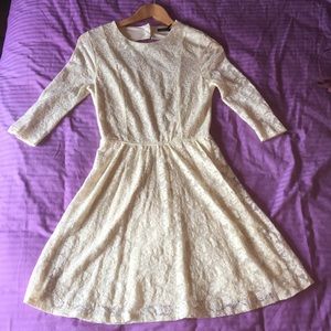VS Lace Backless Dress, Cream, XS